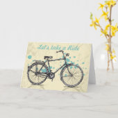  Wenskaart van de Fietstekening Kaart (Gele Bloem)