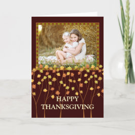 Wenskaart van de Foto van de Thanksgiving van de Feestdagen Kaart