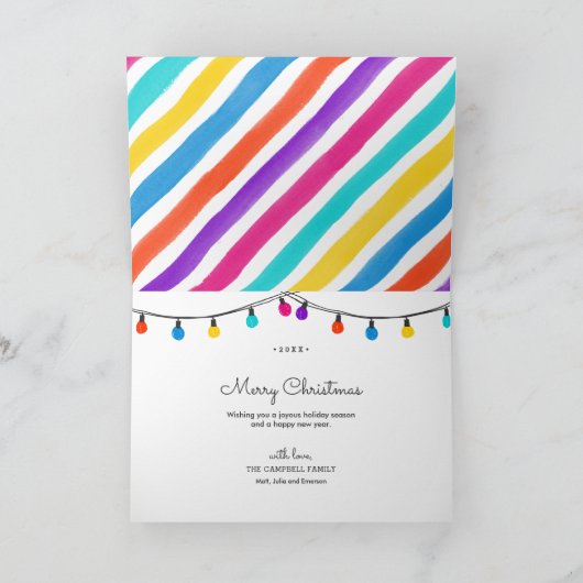 Wenskaart van de Foto van de Vakantie van de hulst Feestdagen Kaart (Binnen)