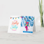 Wenskaart van de Foto van de Vakantie van de hulst Feestdagen Kaart (Voorkant)