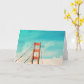 Wenskaart van de Foto van San Francisco van de Kaart (Gele Bloem)