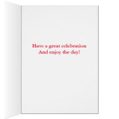 Wenskaart van de geboorte Fijne verjaardag voor u (Binnen (Rechts))