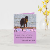 Wenskaart van de geboortedag van Newfoundland Kaart (Gele Bloem)