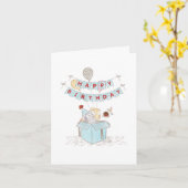 Wenskaart van de gelukzalige verjaardag kaart (Gele Bloem)