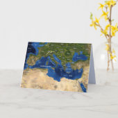 wenskaart van de geografische kaart (Gele Bloem)