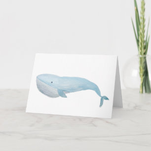 Wenskaart van de grote blauwe walvis kaart