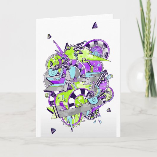 Wenskaart van de haaienjacht kaart (Voorkant)