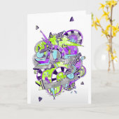 Wenskaart van de haaienjacht kaart (Gele Bloem)