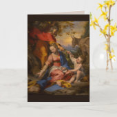 wenskaart van de heilige familie kaart (Gele Bloem)