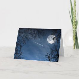 Wenskaart van de Hemel van de Maan van de vallend Kaart