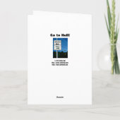 Wenskaart van de hoofdregel feestdagen kaart (Achterkant)