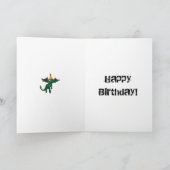 Wenskaart van de Humor van Birthday Dragons Kaart (Binnen)