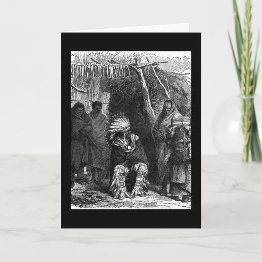 Wenskaart van de Indische stam Kaart (Voorkant)