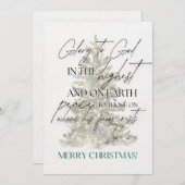 Wenskaart van de Kerstboodschap Lukas 2:14 Feestdagenkaart (Voorkant / Achterkant)