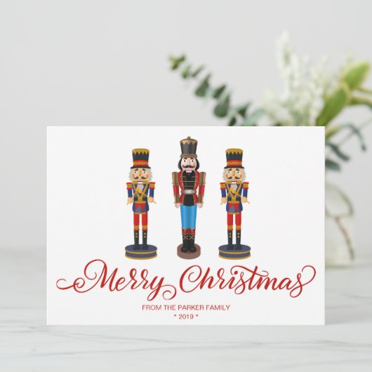 Wenskaart van de kerstfeestdag van Nutcracker (Staand voorkant)