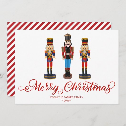 Wenskaart van de kerstfeestdag van Nutcracker (Voorkant / Achterkant)