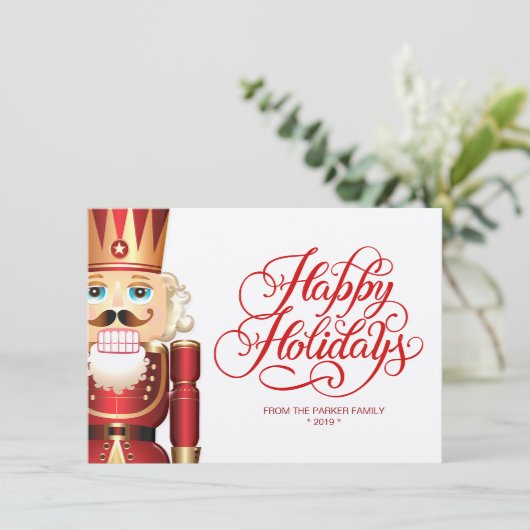 Wenskaart van de kerstfeestdag van Nutcracker (Staand voorkant)