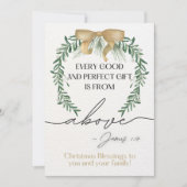 Wenskaart van de Kersttekst Jakobus 1:17 Feestdagenkaart (Voorkant)