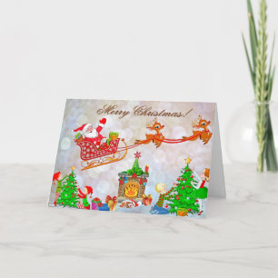 Wenskaart van de kerstvoorbereidingen feestdagen kaart