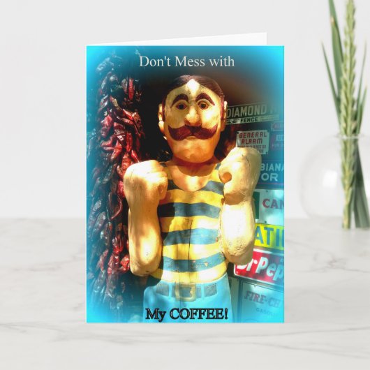 wenskaart van de koffieliefhebber kaart (Voorkant)