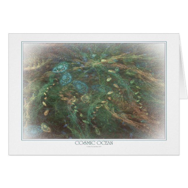 Wenskaart van de kosmische oceaan (Voorkant Horizontaal)