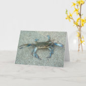 Wenskaart van de Krab van Maryland het Blauwe Kaart (Gele Bloem)