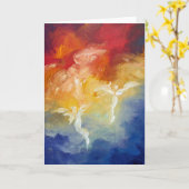 Wenskaart van de Kunst "van de Afdaling van de Kaart (Gele Bloem)