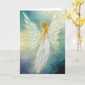 Wenskaart van de Kunst van de "engel" het Fijne Kaart (Gele Bloem)