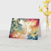 Wenskaart van de Kunst van de "engel het Lichte" Kaart (Gele Bloem)