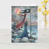 Wenskaart van de Kunst van de Fantasie van het Kaart (Gele Bloem)