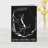 Wenskaart van de Kunst van de Hond van de Hond van Kaart (Gele Bloem)