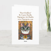 Wenskaart van de Kunst van de Kat Bastet van de Kaart (Achterkant)