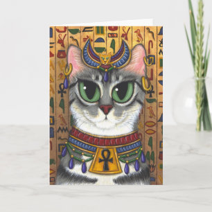 Wenskaart van de Kunst van de Kat Bastet van de Kaart
