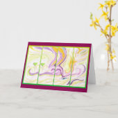 Wenskaart van de Kunst van de Liefde van de geest Kaart (Gele Bloem)