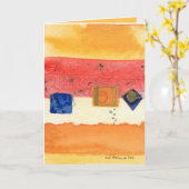 Wenskaart van de Kunst van de metamorfose het Kaart (Gele Bloem)