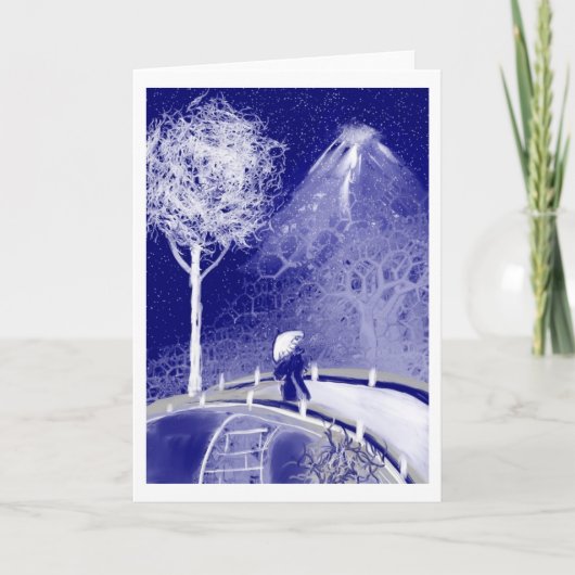 Wenskaart van de Kunst van haiku's het Japanse Feestdagen Kaart (Voorkant)