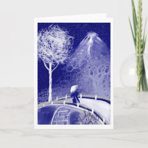 Wenskaart van de Kunst van haiku's het Japanse Feestdagen Kaart