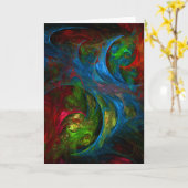 Wenskaart van de Kunst van het ontstaan het Blauwe Kaart (Gele Bloem)