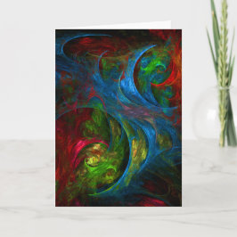 Wenskaart van de Kunst van het ontstaan het Blauwe Kaart