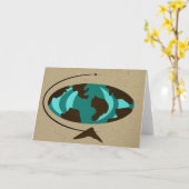 Wenskaart van de Kunst van het Wereldbol van het Kaart (Gele Bloem)