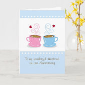 Wenskaart van de Liefde Latte van het Jubileum van Kaart (Gele Bloem)