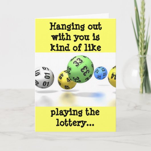 Wenskaart van de loterij kaart (Voorkant)