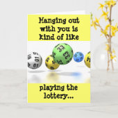 Wenskaart van de loterij kaart (Gele Bloem)