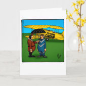 Wenskaart van de maand van de vlieggeschiedenis kaart (Gele Bloem)