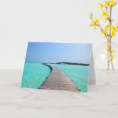 Wenskaart van de Malediven Kaart (Gele Bloem)