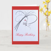 Wenskaart van de Mode van Beautiul het Zwart-wit Kaart (Gele Bloem)