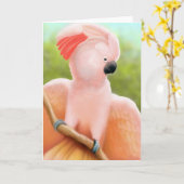 Wenskaart van de Molukse kaketoe Kaart (Gele Bloem)