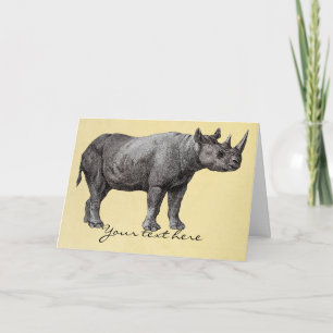  Wenskaart van de neushoorn Kaart