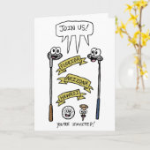 Wenskaart van de Pensionering van de PARTIJ van Kaart (Gele Bloem)