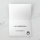 Wenskaart van de pinguïn kaart (Binnen)